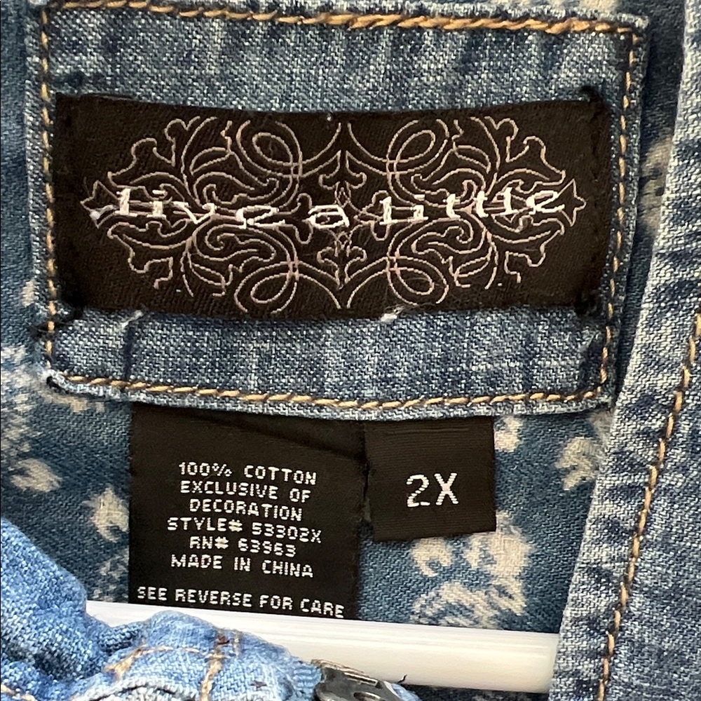 Live a Little Blue Denim Vest - Picture 3 of 3